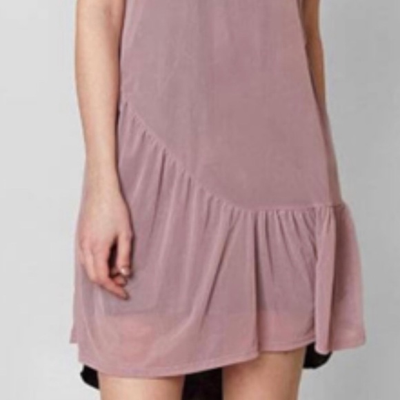 The Buckle Grehy Mauve Pink Sheer Mesh Tunic Top Size Small - Picture 2 of 11